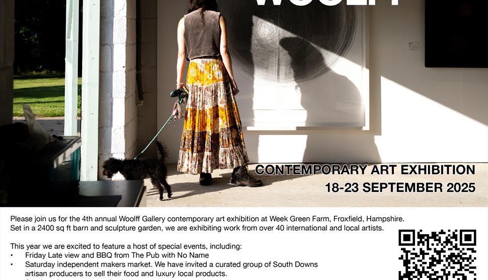 Contemporary Art Exhibition at the Woolff gallery at The Barn, Froxfield