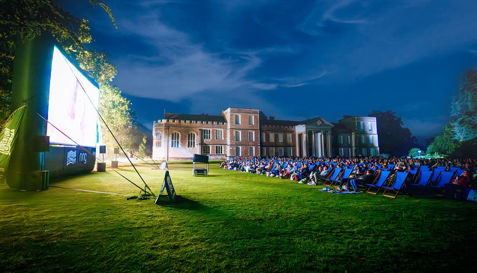 Visitors at The Vyne enjoy an evening of outdoor cinema.