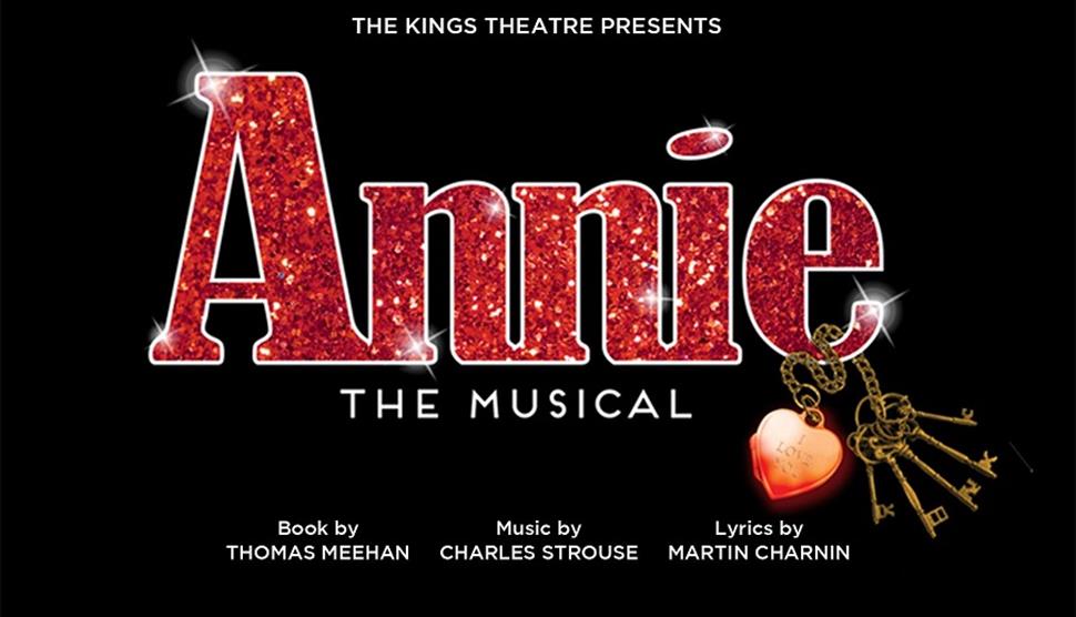 Poster for Annie The Musical at the Kings Theatre in Southsea