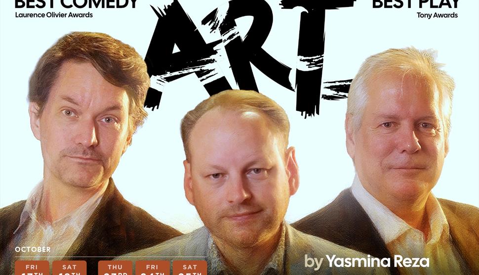 Poster for the play "Art" by Yasmina Reza.