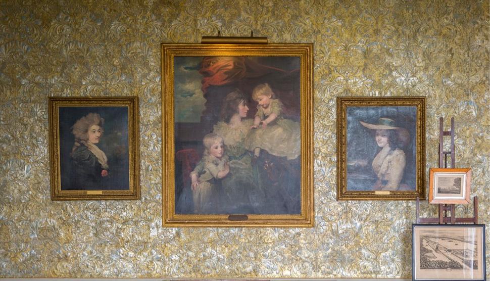 Portraits of Henrietta Ponsonby, Countess of Bessborough, in the Blue Drawing Room of Stansted House
