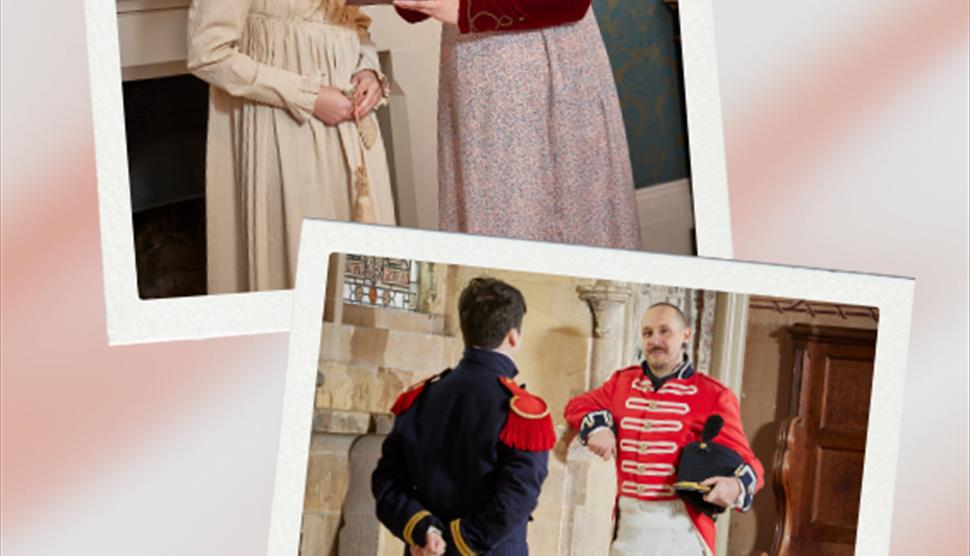 People wearing regency clothes