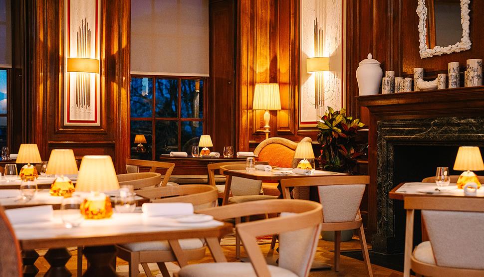 Interior of The Avenue Restaurant at Lainston House