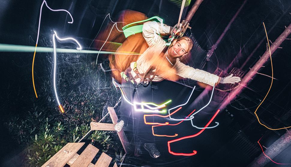 Adults Only Sundown Adventures at Go Ape Southampton
