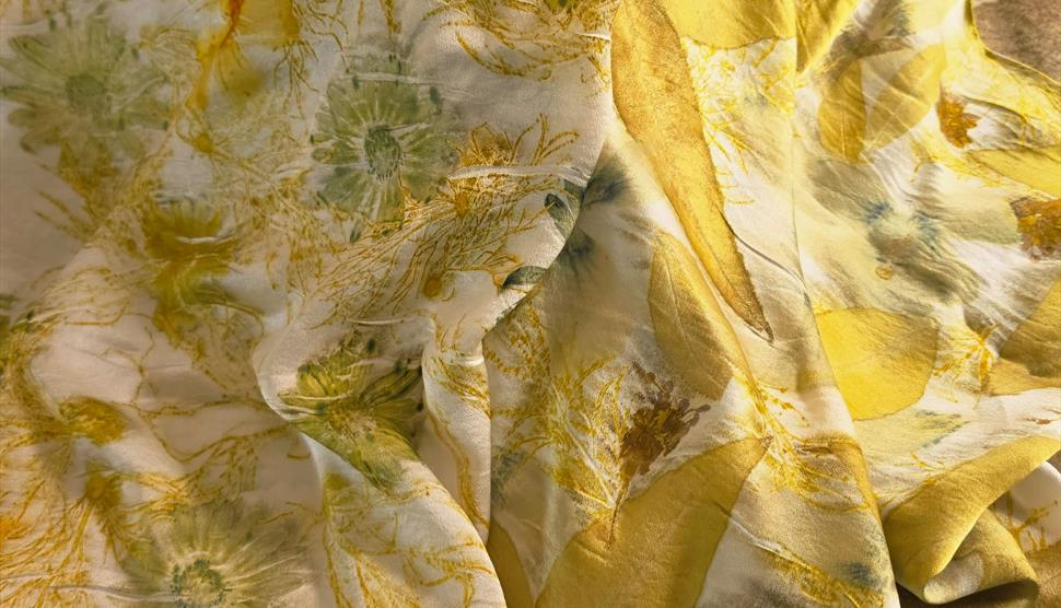 Botanical printing scarf