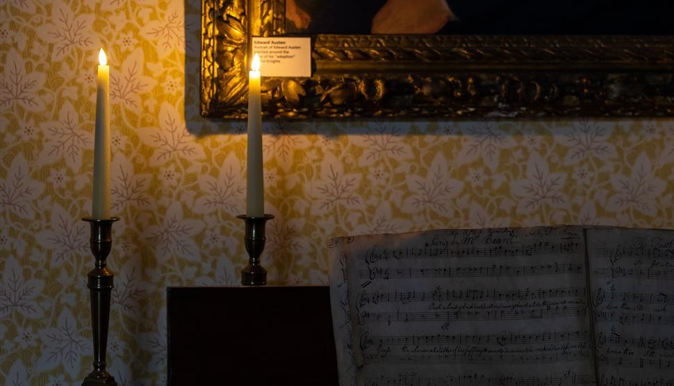The Drawing Room at Jane Austen's House, photo by Luke Shears