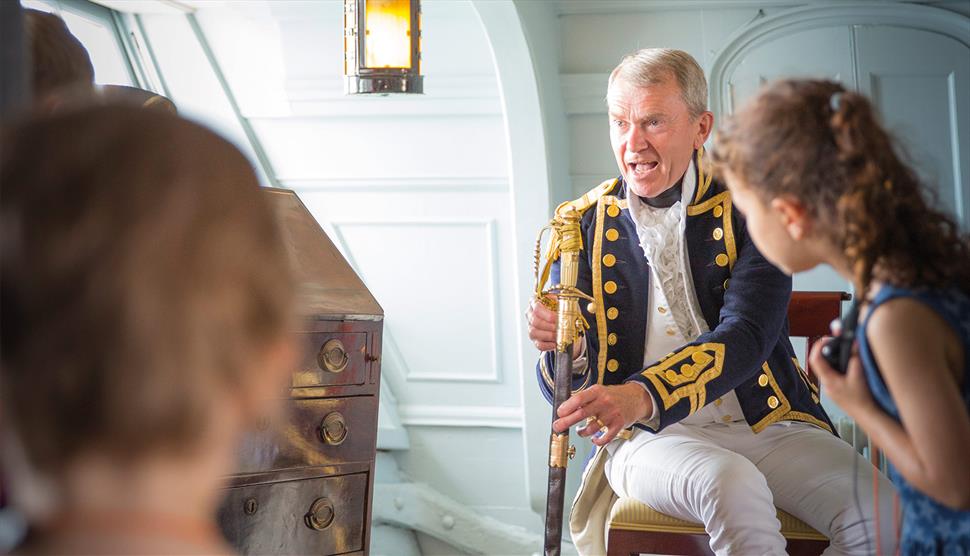 Chat to Captain Hardy at Portsmouth Historic Dockyard