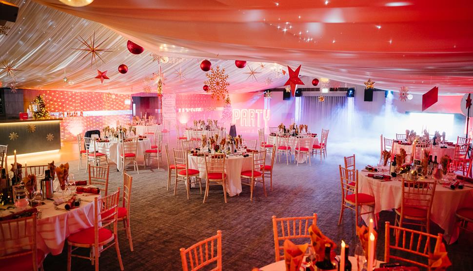 Red and Gold at Oakley Hall Hotel Christmas