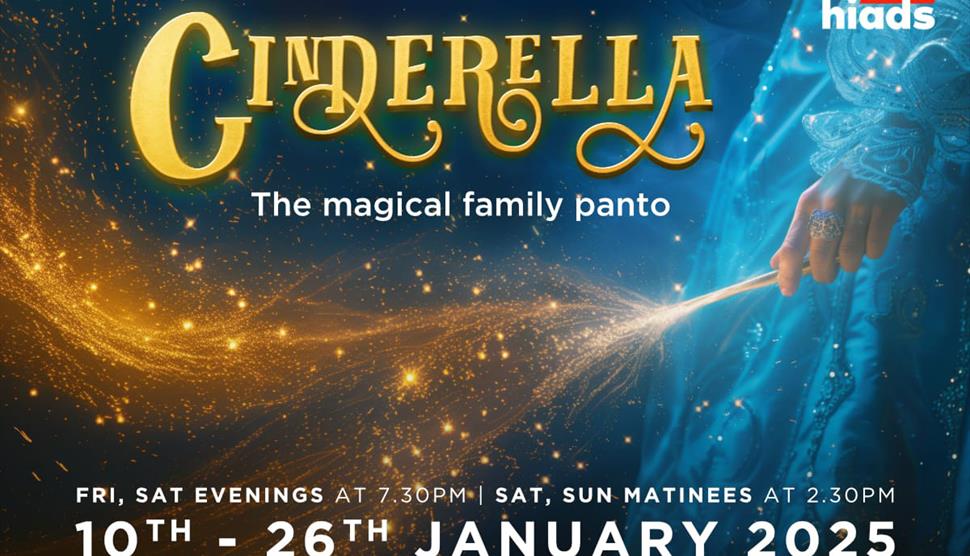 Cinderella - a magic wand surrounded by swirling stars