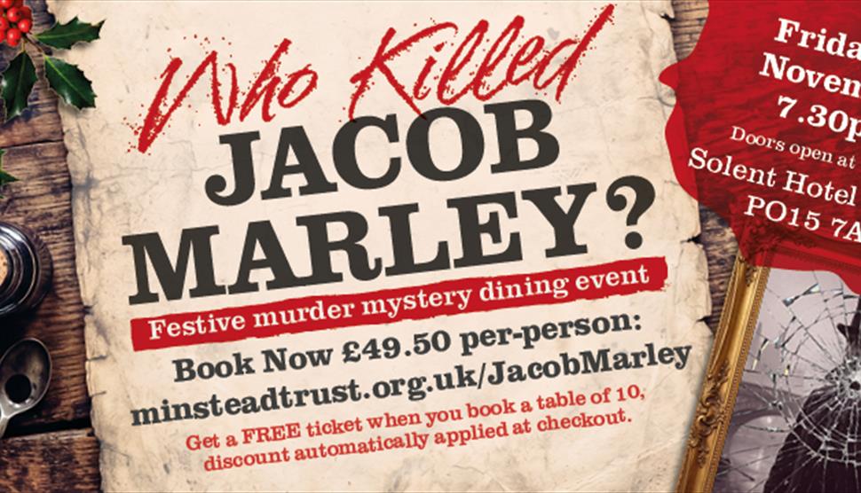 Who killed Jacob Marley? Event poster