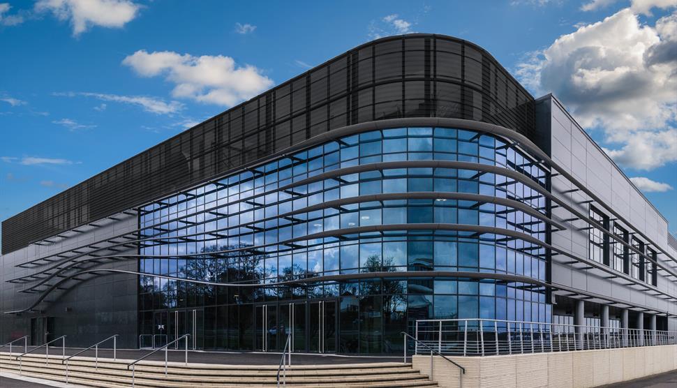 Exterior of Farnborough International Exhibition and Conference Centre