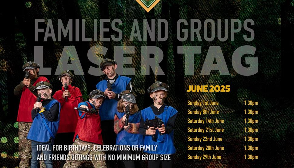 Poster for Easter at Families and Groups Laser Tag