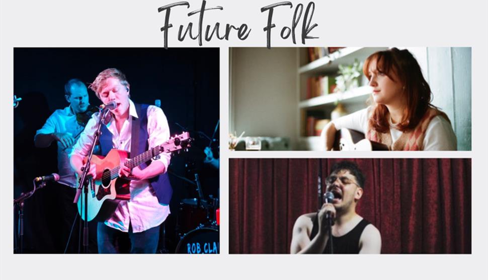 Future Folk image composite, showing Rob Clamp, Megan Linford and BG Starkings.
