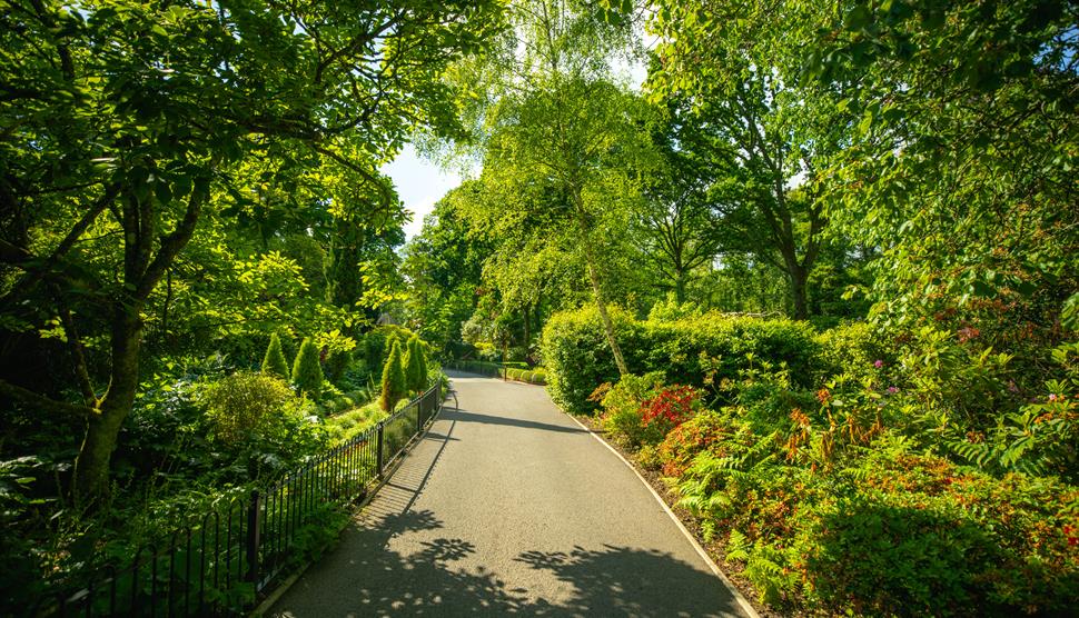 The main gardens at Paultons Park