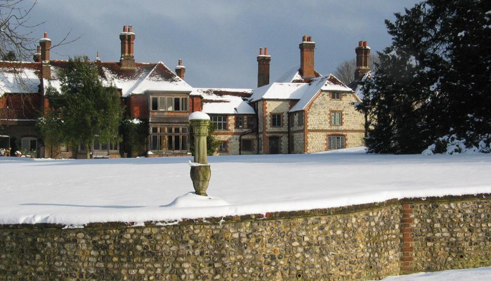 Gilbert White's House in the snow.