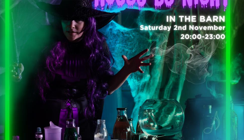 a witch spining discs at Sky Park Farms Over 18's House DJ night