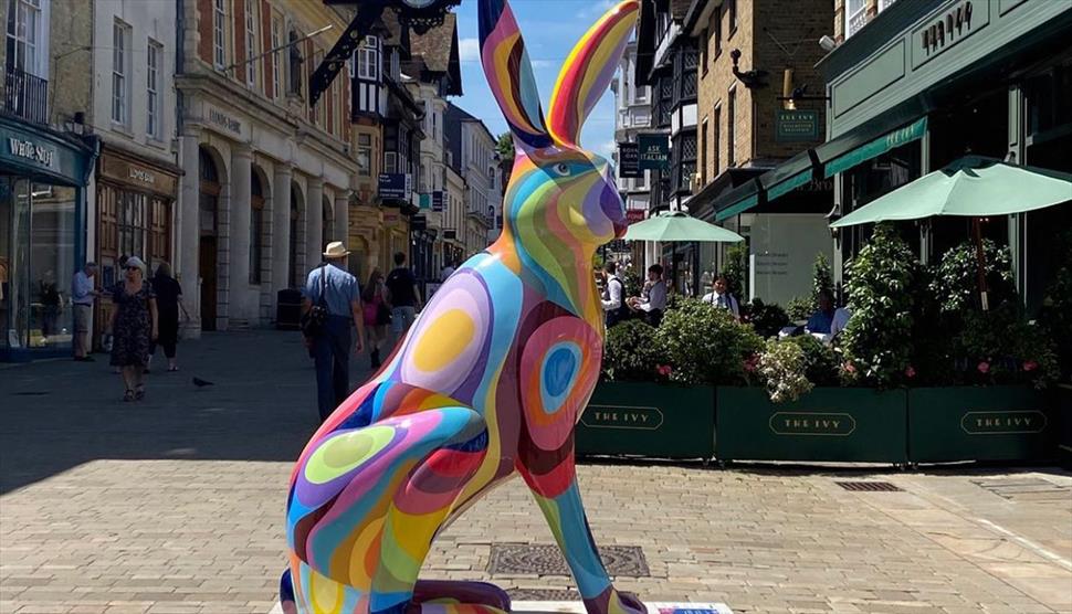 Hares of Hampshire art trail 2022 in Winchester and Southampton