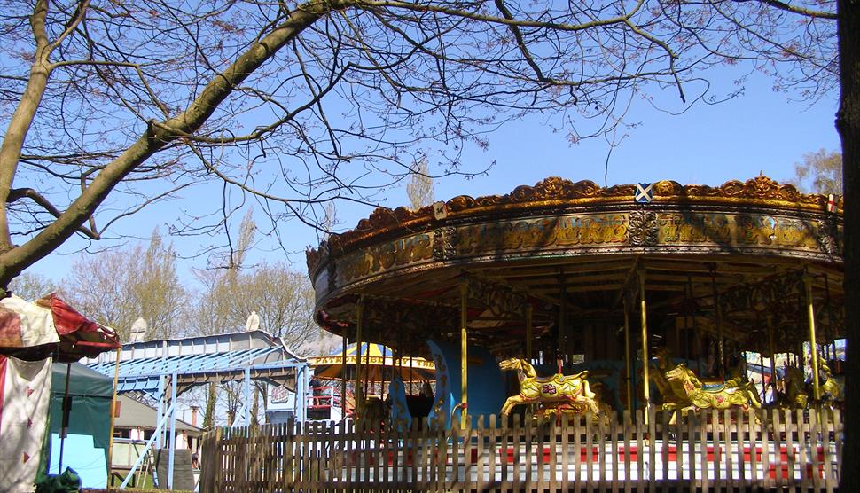 Fairground at Night at Hollycombe