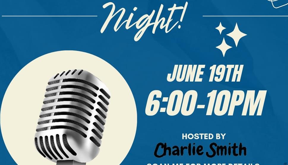Open mic june poster