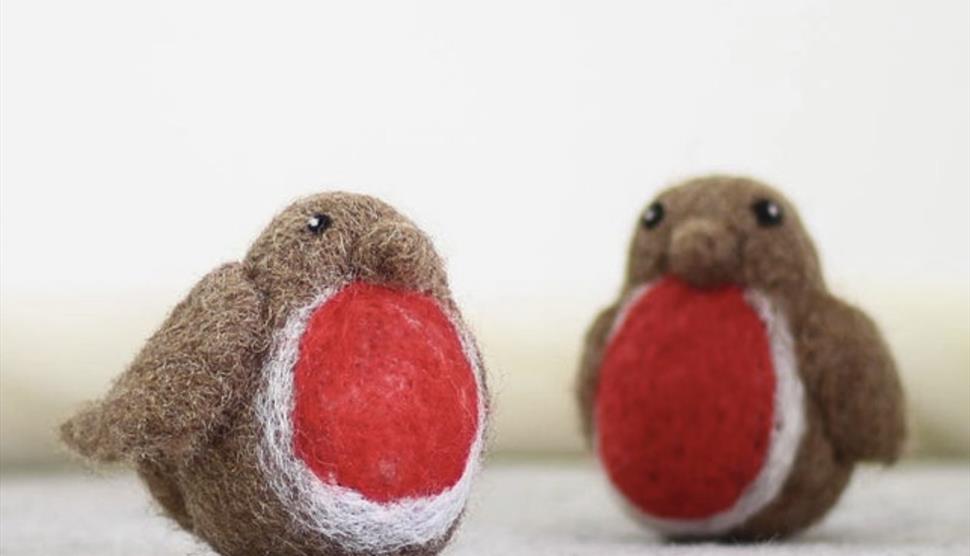 Needlefelt Christmas Decorations at Sir Harold Hillier Gardens