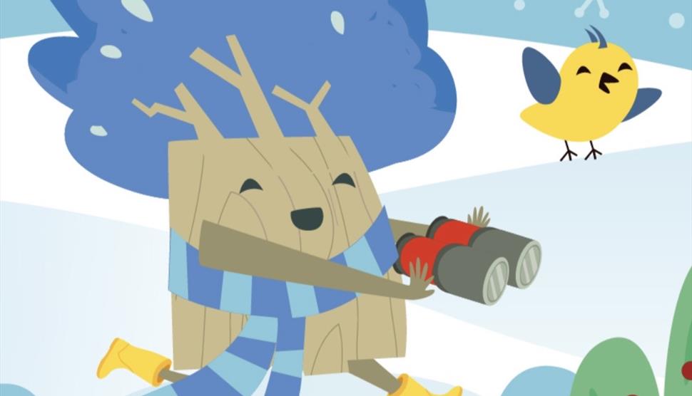 Reindeer bird watcher
