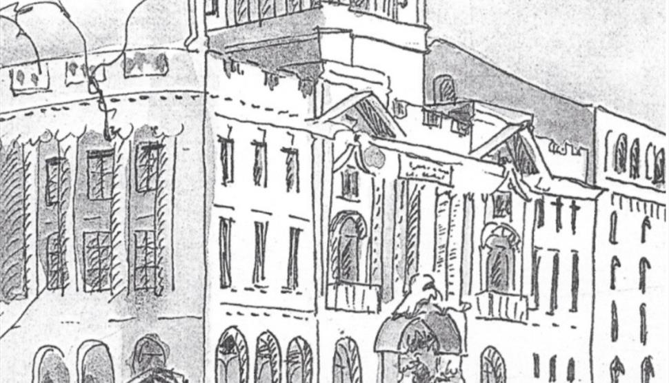Drawing of a building