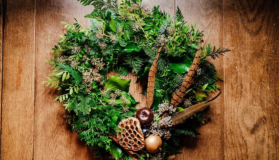 Christmas Wreath Making at Lainston House