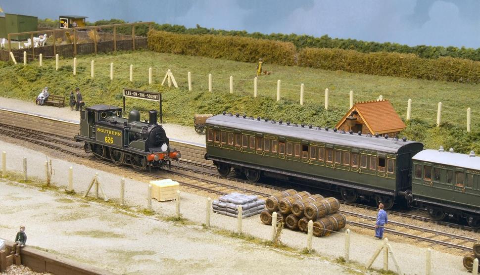 Model version of the Lee-on-the-Solent railway station