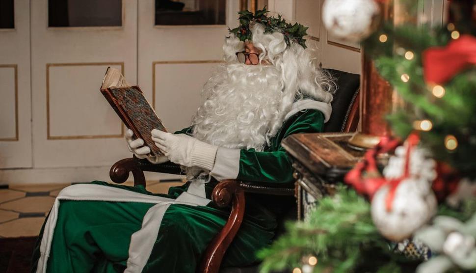 Father Christmas onboard HMS Warrior Credit NMRN