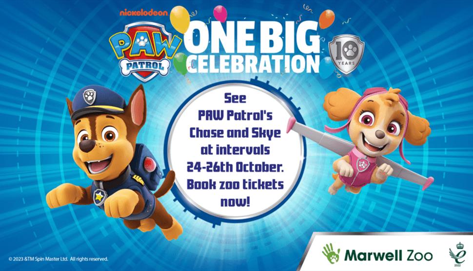 PAW Patrol is coming to Marwell Zoo!