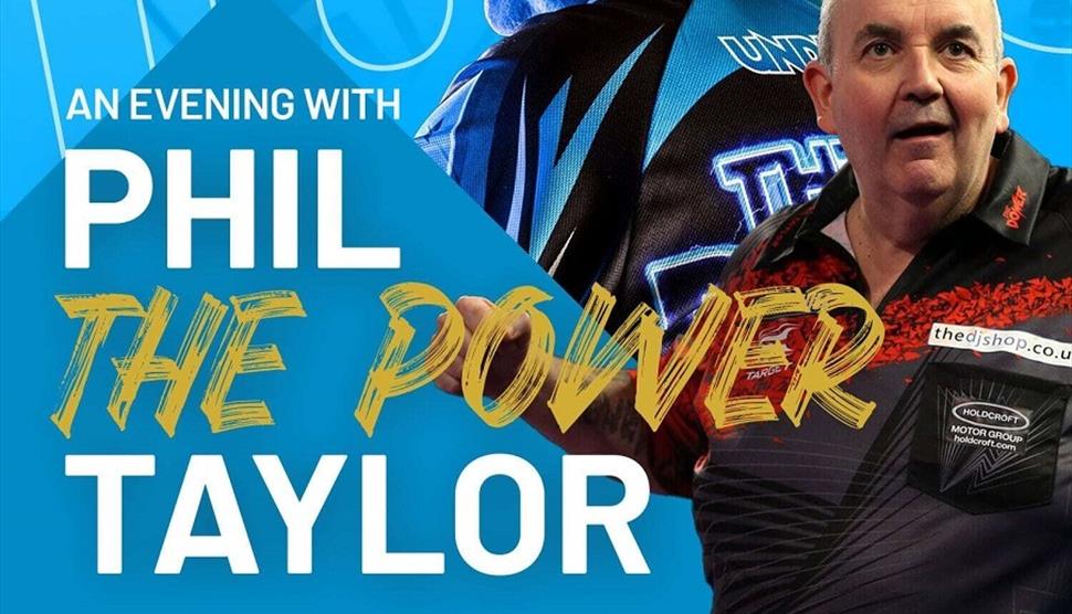 Poster for An Evening with Darts Legend Phil Taylor