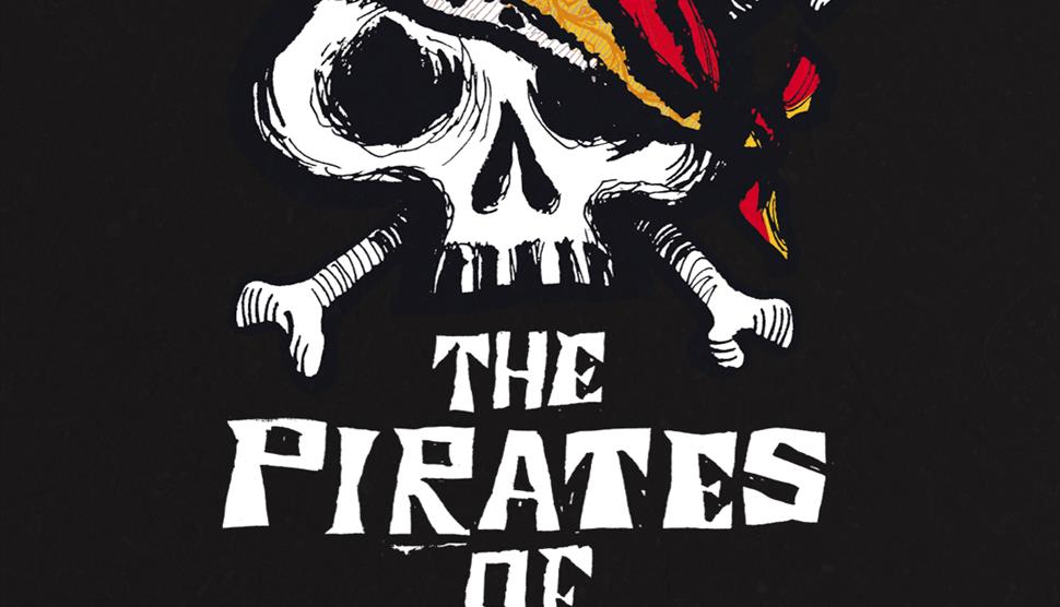 Poster of picture of skull and writing Pirates Of Penzance