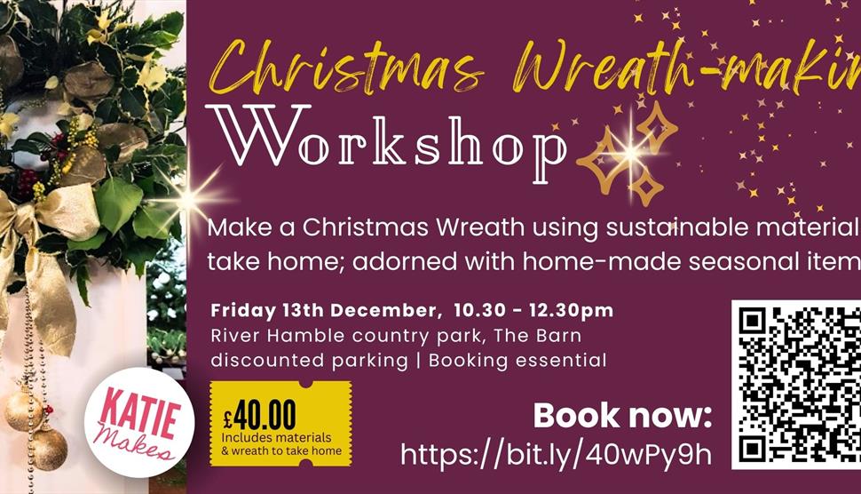 Christmas Wreath Making Workshop at the Barn, River Hamble Country Park