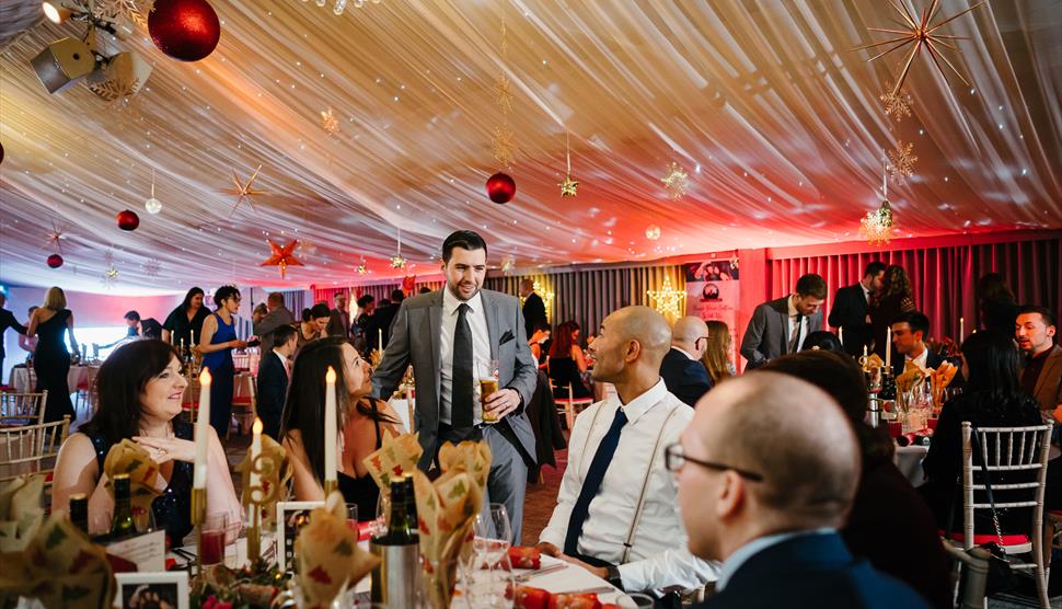 Oakley Hall Red and Gold Christmas Party