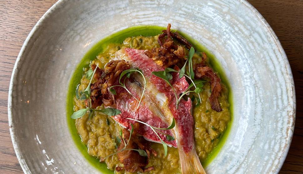 Red Mullet with Red Lentil Dhal