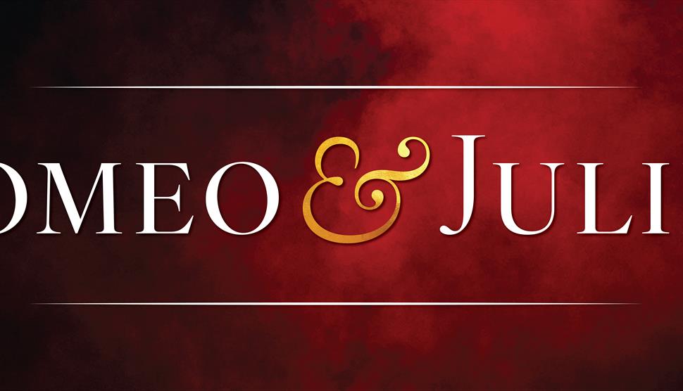 Romeo and Juliet text on red background