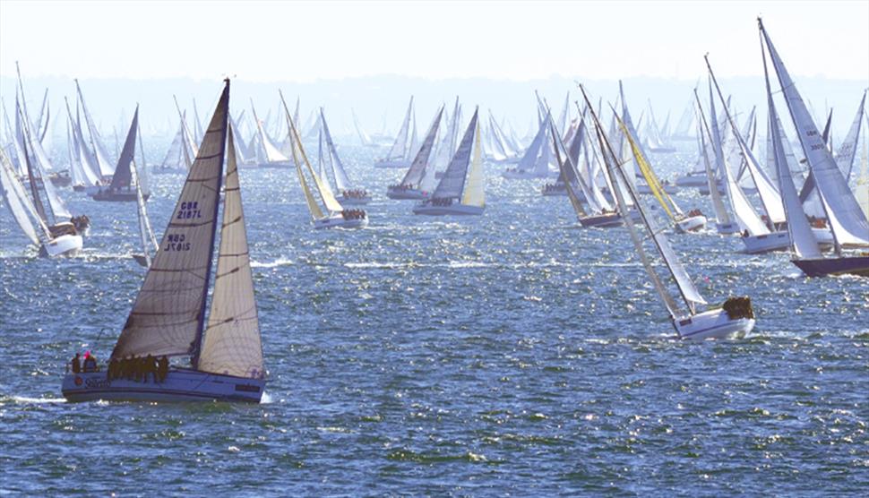 Round the Island Race from Hurst Castle
