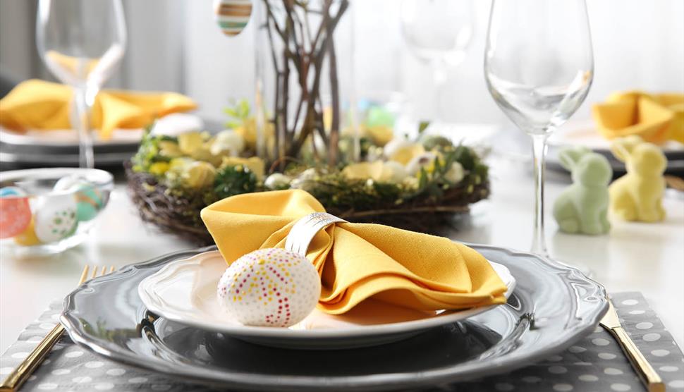 Easter Sunday lunch setting