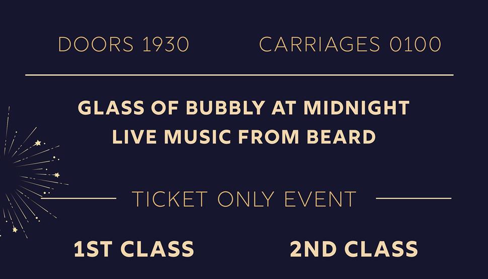 New Years Eve poster. Steam Town.