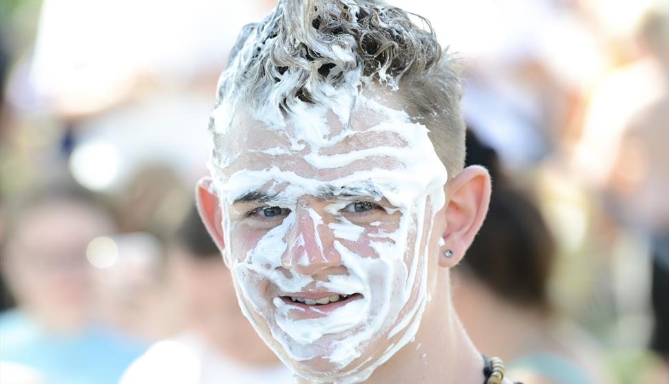 Custard Pie Fight at Sandy Balls Holiday Village