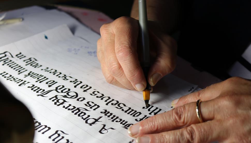 Calligraphy Workshop at Winchester Cathedral