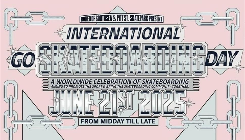 Poster for the Go Skateboarding Day event in Portsmouth