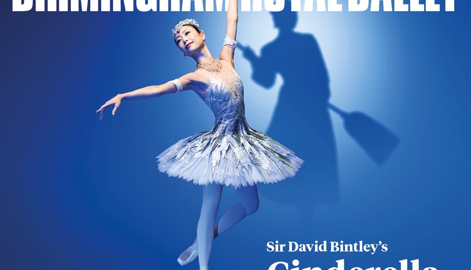 Ballerina poses with a shadow behind her