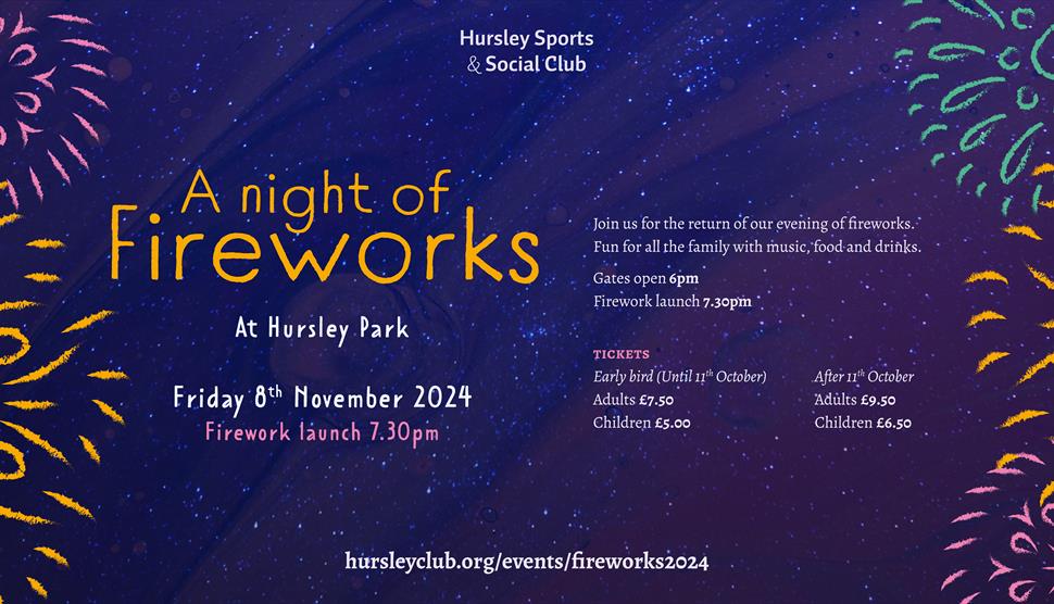 A night of Fireworks at Hursley Sports and Social Club