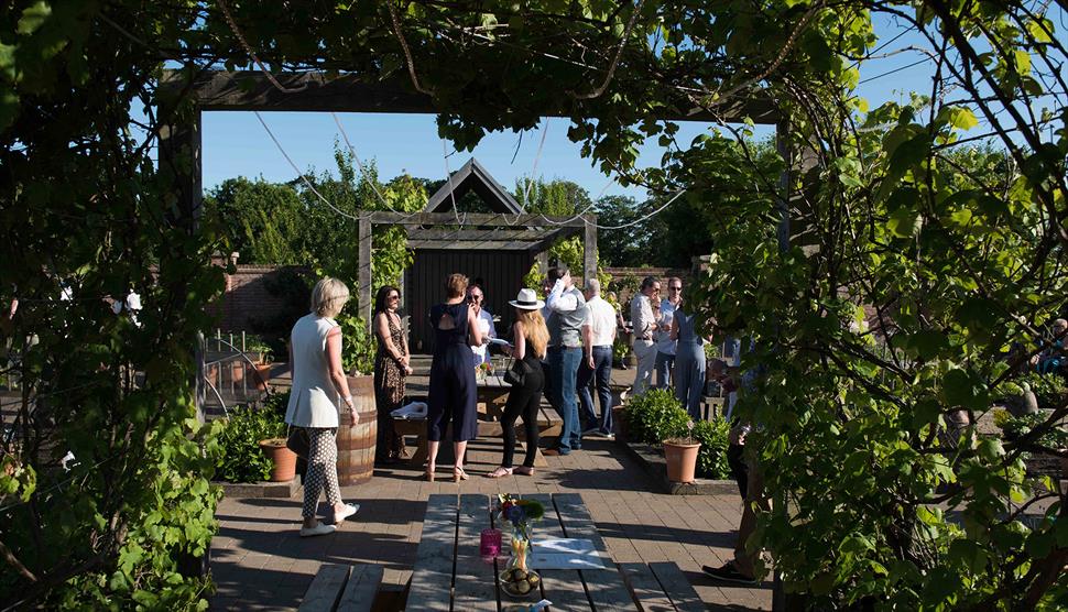 Summer Veuve Clicquot Vibes in The Walled Garden at Chewton Glen