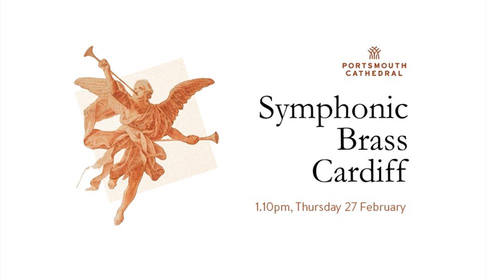 Poster for the Symphonic Brass Cardiff Lunchtime Concert at Portsmouth Cathedral