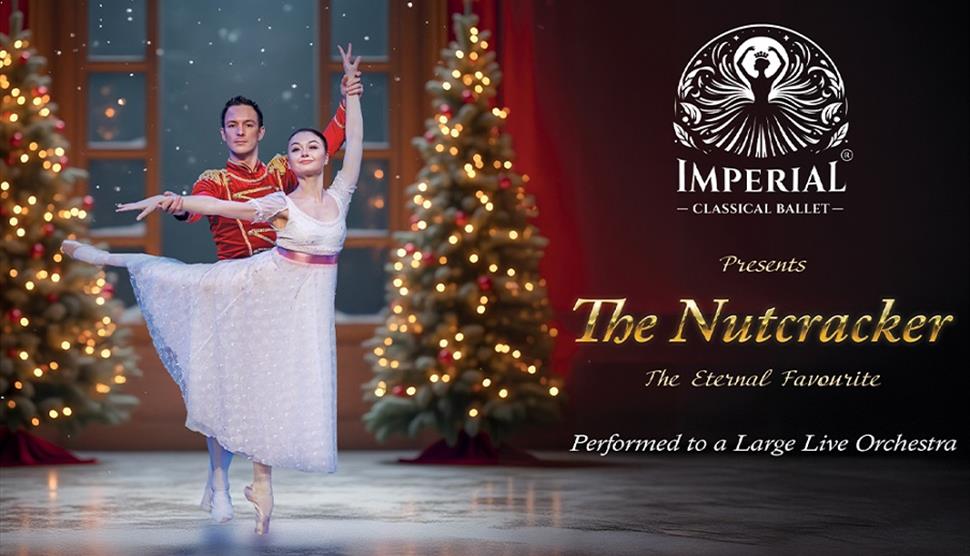 Two ballet dancers from a production of The Nutcracker.