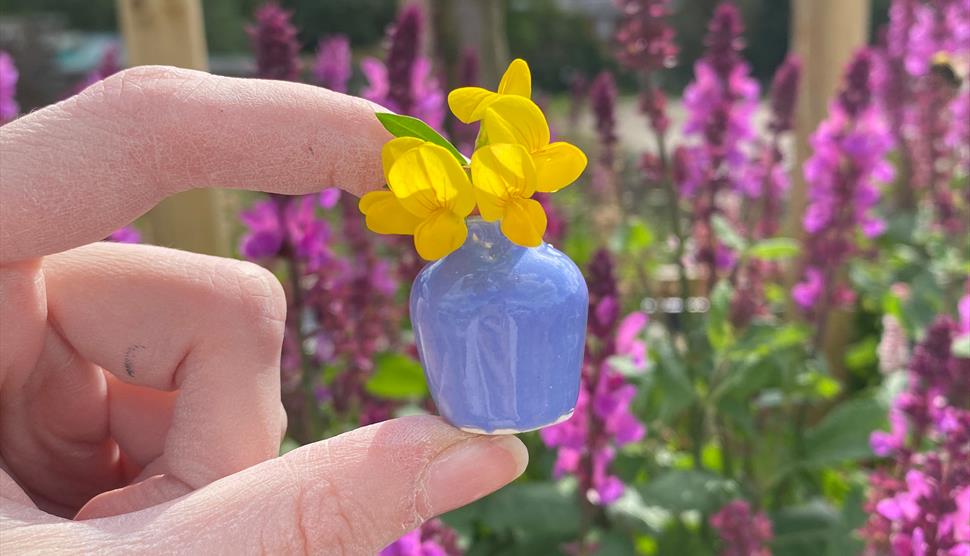 Mini pot throwing with Design Junction at Winchester Cathedral
