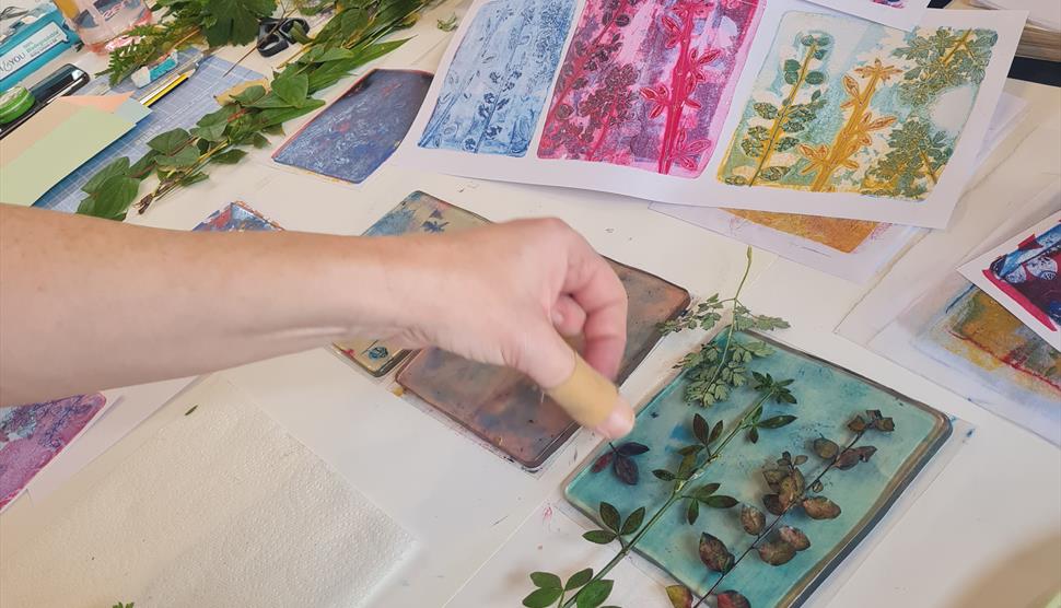 Botanical monoprinting