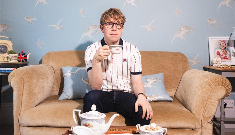 Poster for Josh Widdicombe's latest show Not My Cup of Tea